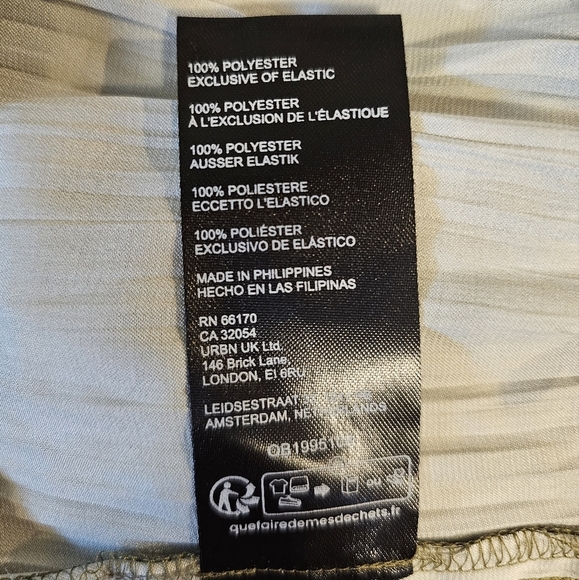 By Anthropologie Women's Flutter-Sleeve Square-Neck Mini Dress, Green Motif, MED - Picture 10 of 11